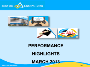 Performance Highlights March2013