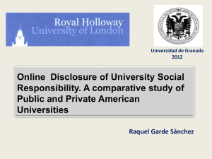 Online disclosure of university social responsibility