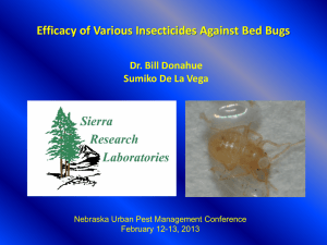 Bed Bugs - Sierra Research Laboratories