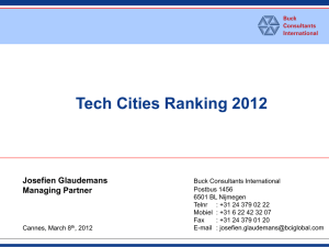 Tech Cities Index 2012 - Buck Consultants International