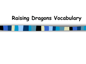 Raising Dragons Vocabulary PowerPoint