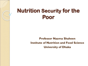 Nutrition Security for Poor