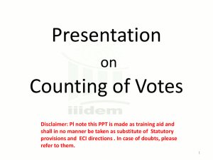 Counting of Votes