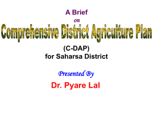 Presentation for Saharsa - Bihar Institute of Economics