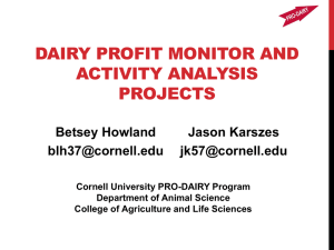 Benchmarking Your Dairy