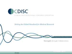 CDISC 标准 - Drug Information Association