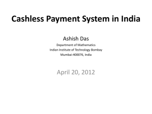 Cashless Payment System in India - Department of Mathematics