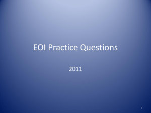 EOI Practice Questions 2011