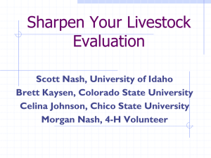 Sharpen Your Livestock Evaluation