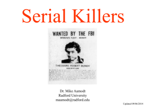 Presentation on Serial Killers - Aamodt