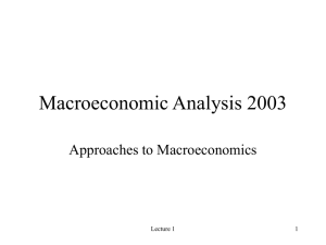 Approaches to Macro