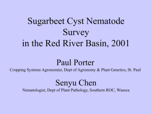 Sugarbeet Cyst Nematode Survey in the Red River Valley Basin