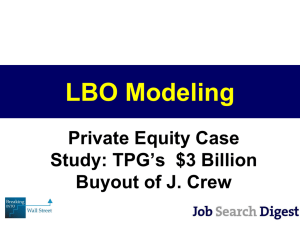 Why an LBO Model? - Amazon Web Services