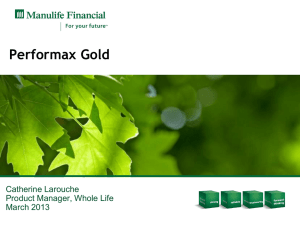 Manulife Financial | Performax Gold