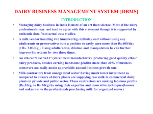 INTRODUCING PARTHA IN DAIRY BUSINESS(MILK