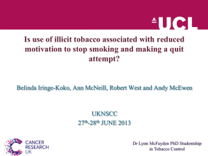 to the presentation - UK National Smoking Cessation