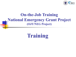 OJT/NEG Project Training Power Point Presentation