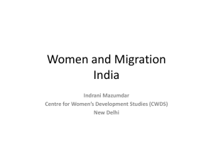 Women and Migration India