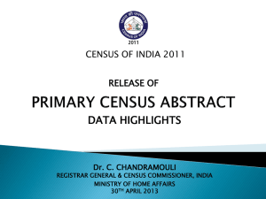 India 2011 - Census of India Website