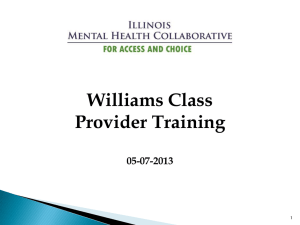 Williams Class PSH Electronic Application Process