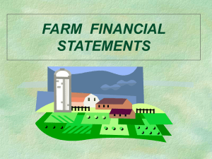 FARM ACCOUNTING AND FINANCIAL STATEMENTS