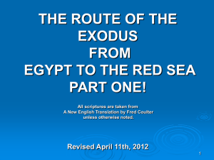 Exodus - Egypt to the Red Sea