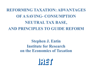 Advantages of a Saving-Consumption Neutral Tax Base