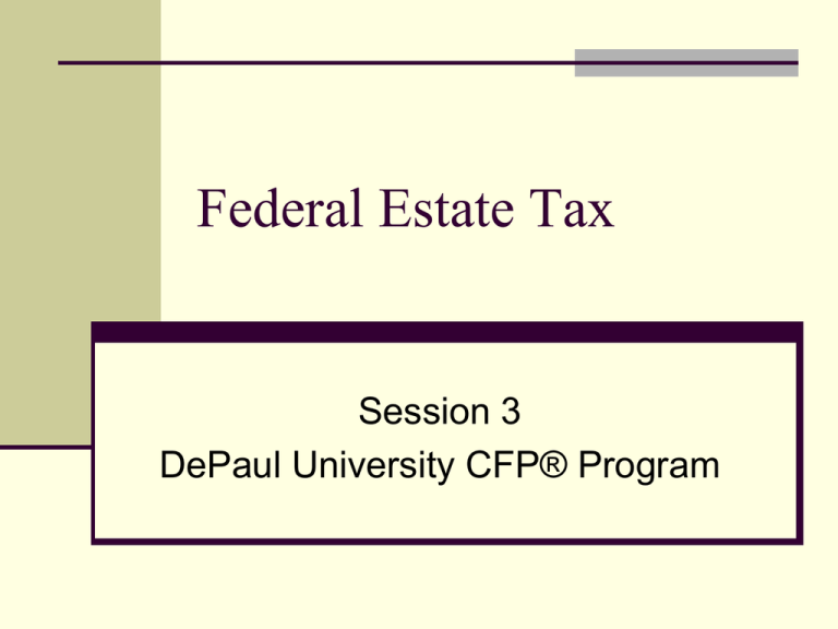 Federal Estate Tax