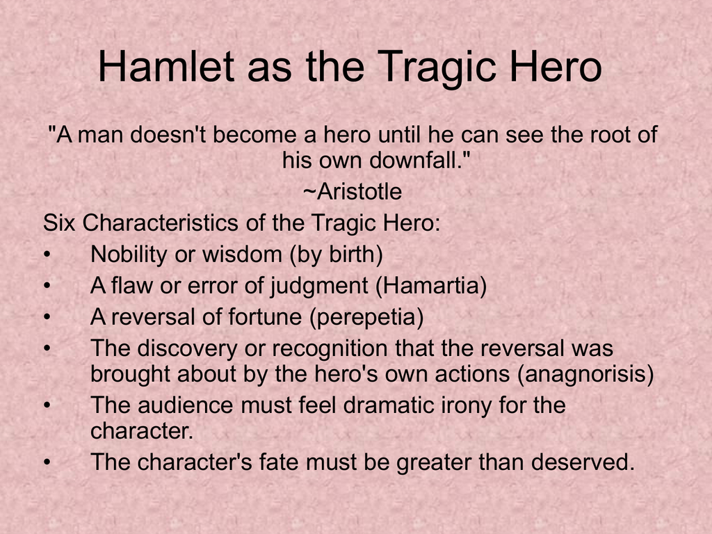 essay on hamlet as a tragic hero