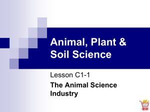 The Animal Science Industry