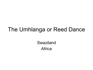 The Umhlanga or Reed Dance