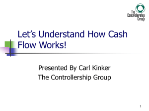 Cash Flow Basics! - The Controllership Group