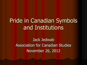 Pride in Canadian Symbols and Institutions