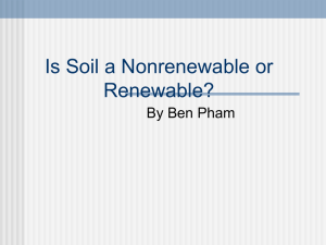 Is Soil Nonrenewable or Renewable