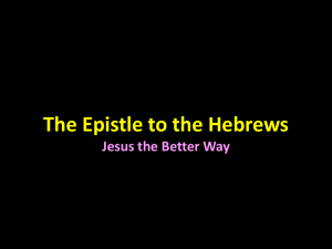 Hebrews - The Good Teacher