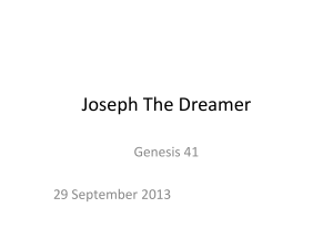 Joseph The Dreamer - christ connect church