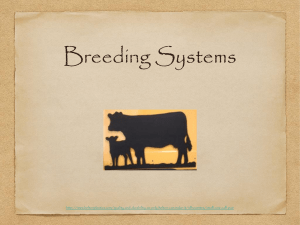 Breeding Systems Notes