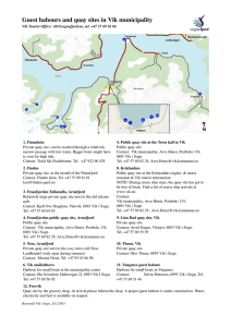 Guest habours and quay sites in Vik municipality