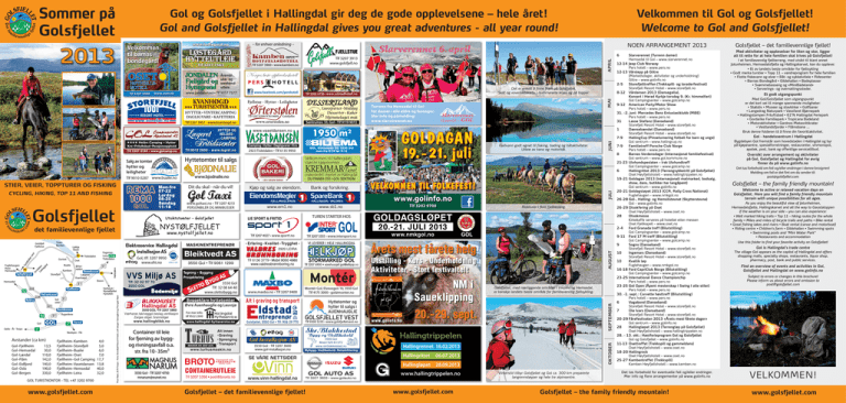 Golsfjellet Sommer 2013 Www indd