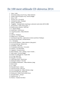 De 100 mest utlånade CD-skivorna 2014