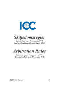 ICC:s skiljedomsregler 2012