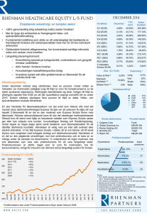 RHENMAN HEALTHCARE EQUITY L/S FUND