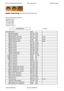 Mart van Dijk Boomkwekerijen BV. Mgr. Aertsstraat 37 5866 BG