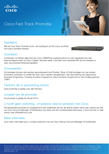 Cisco Fast Track Promotie