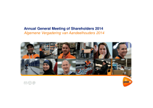 Annual General Meeting of Shareholders 2014 Algemene