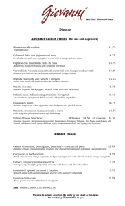 Fall Dinner Menu (PDF)