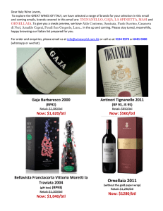 09 Dec., 2014 ~ 9 Jan., 2015 Great Wine of Italy