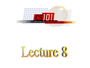 CS101 Lecture 8 - Course Website Directory