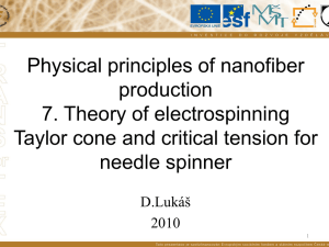 Fyzikální principy tvorby nanovláken 7. Teorie elektrostatického