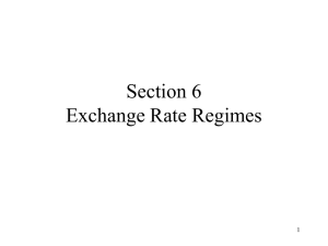 Section 6 Exchange Rate Regimes